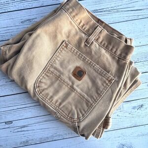 Carhartt Dungarees Mens Vintage Y2K Carpenter Duck Canvas 38x30 Utility Workwear